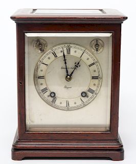 Edward & Sons, Glasgow Wood Cased Mantel Clock