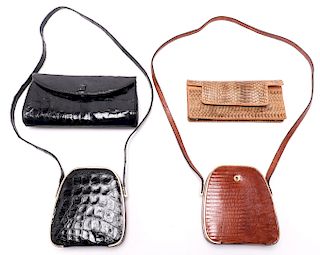 Reptile Leather Handbags incl. Mayer, Group of 4