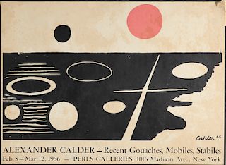 Alexander Calder Perls Galleries Exhibition Poster