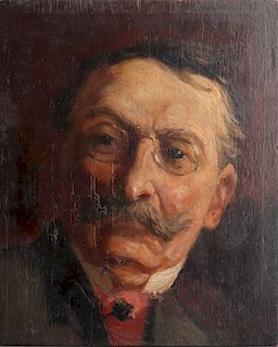 Frank McKernan Portrait of Gentleman Oil on Panel
