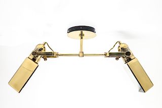 Modern Nessen Brass Two-Light Sconce