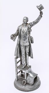 L. Raphael Cast Aluminum Sculpture of Gentleman