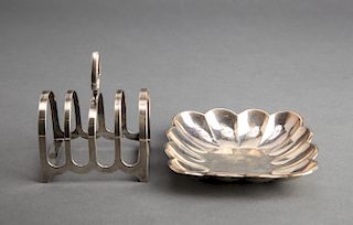 Sterling Dish & Toast Rack, Incl Mappin & Webb, 2