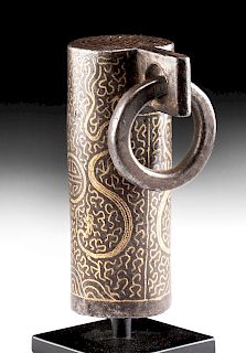 16th C. Tibetan Gilded Iron Finial from Buddhist Staff