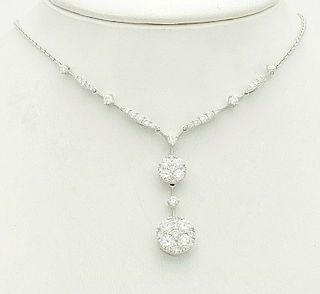 BLOOMINGDALES 14k Gold  44 Diamond Collar Necklace
