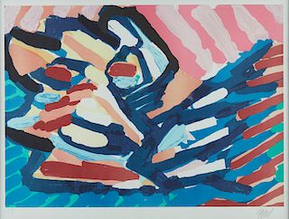Karel Appel "Head on Water" Lithograph