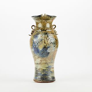Don Reitz Large Salt Glazed Ceramic Vase