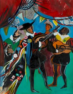 Kelly Sutherland Musicians Acrylic on Paper