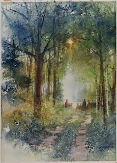 Nita Engle Watercolor on Paper Forest
