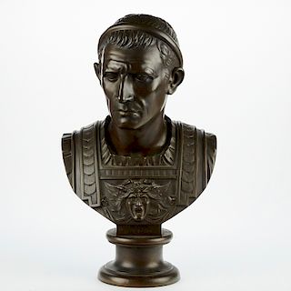 French Bronze Bust of Julius Caesar