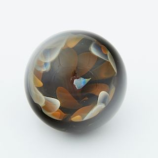 Glass Paperweight with Opal Inclusion