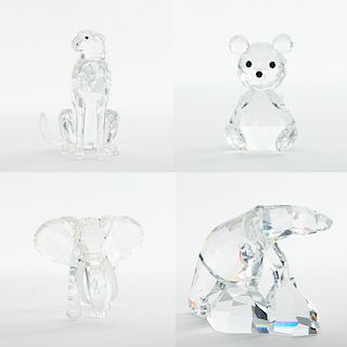 Grp: 4 Swarovski Crystal Animals