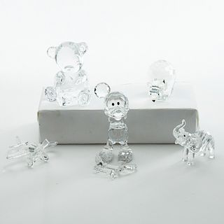 Grp: 5 Swarovski Crystal Figures Mickey Mouse Elephant Bear