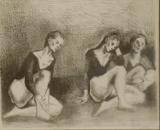 Moses Soyer Signed And Numbered Print