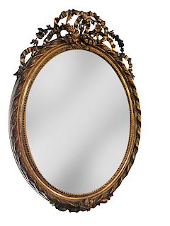 French Carved Gilt Wood Wall Mirror, Circa 1900
