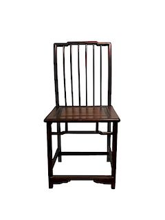 Chinese Export Carved Wood  Chair 