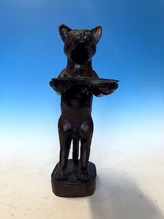 Egyptian Erotic Cast Metal Cat Servant 