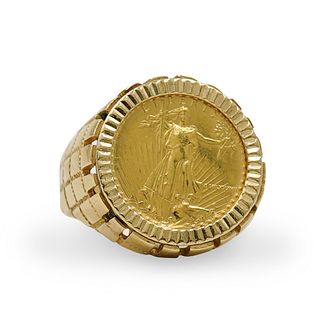 14k Liberty Gold Coin Ring