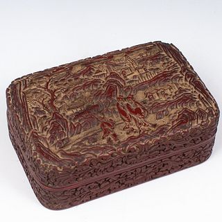 Antique Chinese Cinnabar Box