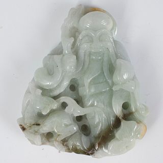 Chinese Carved Jade Medallion