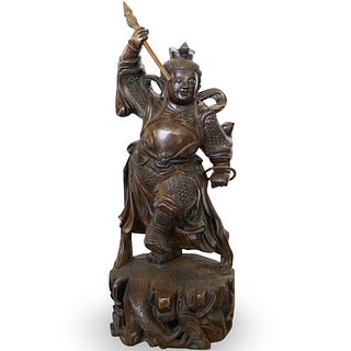 Large Chinese Bronze Warrior
