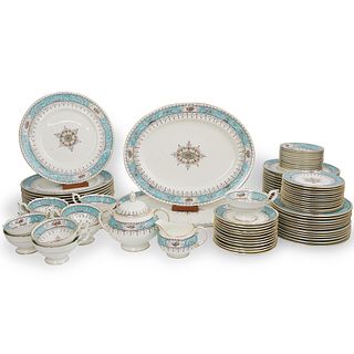 (86 Pc) Montreal Turquoise by Coalport Dinner Service