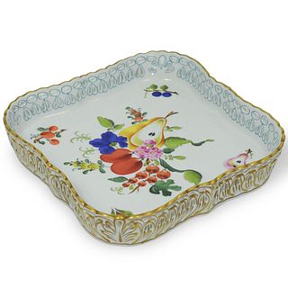 Herend Painted Porcelain Square Dish