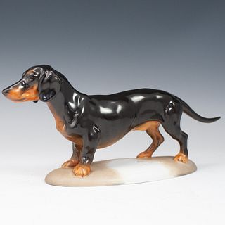 Herend Porcelain Dachshund Dog Figurine