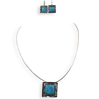 Set of Silpada Sterling Silver and Turquoise Jewelry