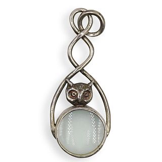 Sterling Silver Owl Figural Loop