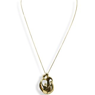 Gold on Silver Pendant Necklace