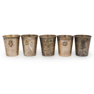 (5) Silver-Plated Cups