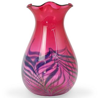 Signed Art Glass Vase
