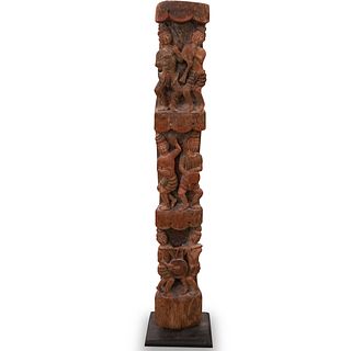 Thai Wood Carved Totem