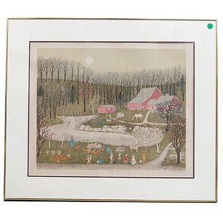 Cuca Romley Hand Colored Etching