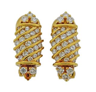 Piaget 18k Gold Diamond Earrings 