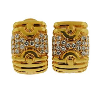 Bvlgari Bulgari Alveare 18K Gold Diamond Earrings