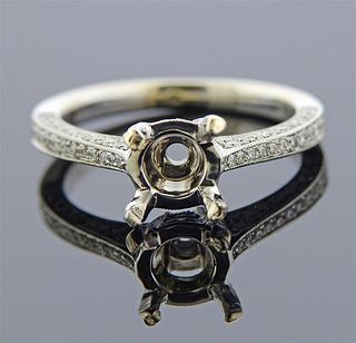 18K Gold Diamond Engagement Ring Setting 