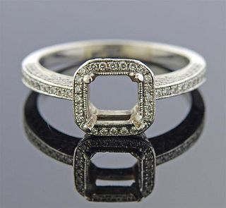 Simon G Platinum 18K Gold Diamond Engagement Ring Setting