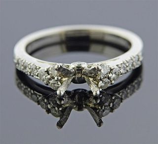Scott Kay Platinum Diamond Engagement Ring Mounting 