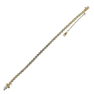 14K Gold Diamond 3.50ctw Line Bracelet