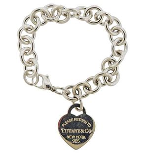 Tiffany &amp; Co Return to Silver Heart Tag Bracelet