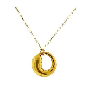 Tiffany &amp; Co Peretti Eternal Circle Pendant on 18K  Necklace