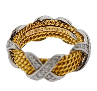 Tiffany &amp; Co Schlumberger 4 Row Rope Diamond Ring 