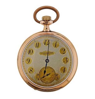 Audemars Freres Antique 14k Gold Pocket Watch 