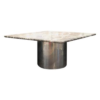 Brueton Style Modern Marble Top Dining Table