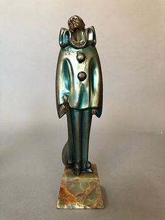  Roland Paris (1894-1945) Bronze Art Deco Sculpture