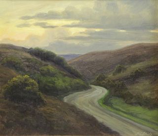 LUNDGREEN, Karl. Oil on Canvas. Path in Landscape.