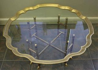 Brass Coffee Table With Glass 7 Brass Tray Top