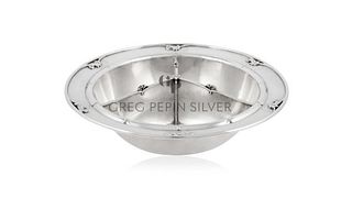 Vintage Georg Jensen Vegetable Bowl 228C With Three Compartments